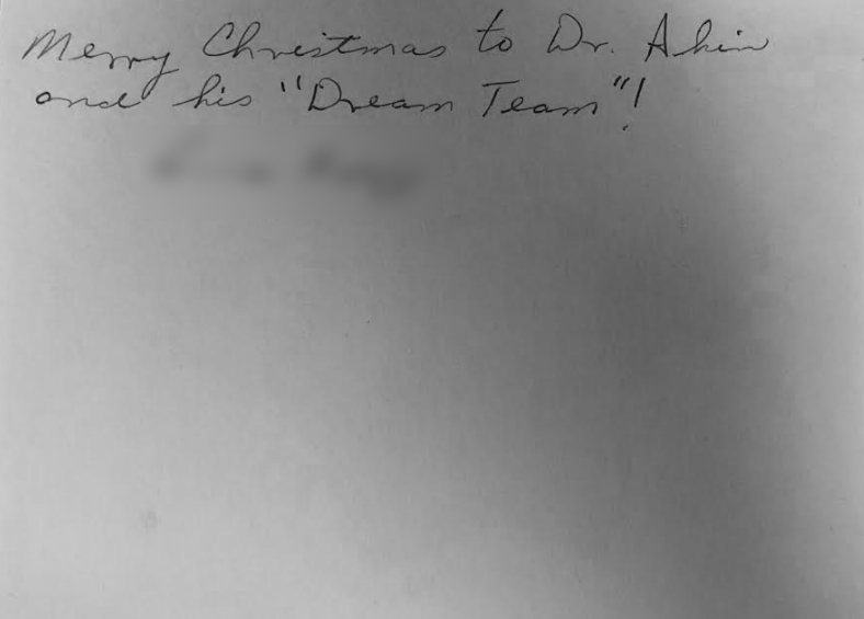 Christmas Card from Patient 